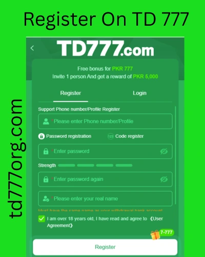 Register on TD 777